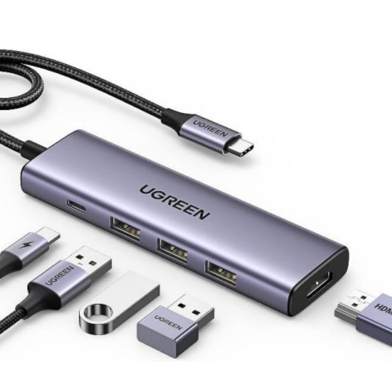 Ugreen Hub 5 en 1 3xUSB3.2/USB-C/HDMI 4K